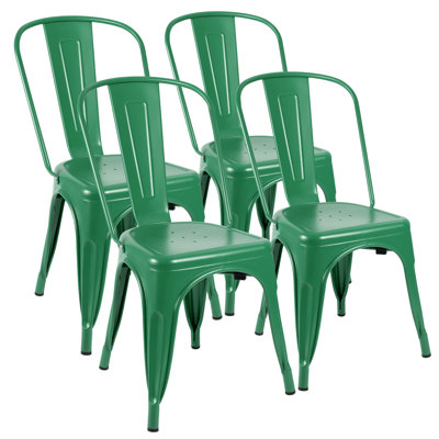Borowski 17.7'' H Metal Stacking Side Chair