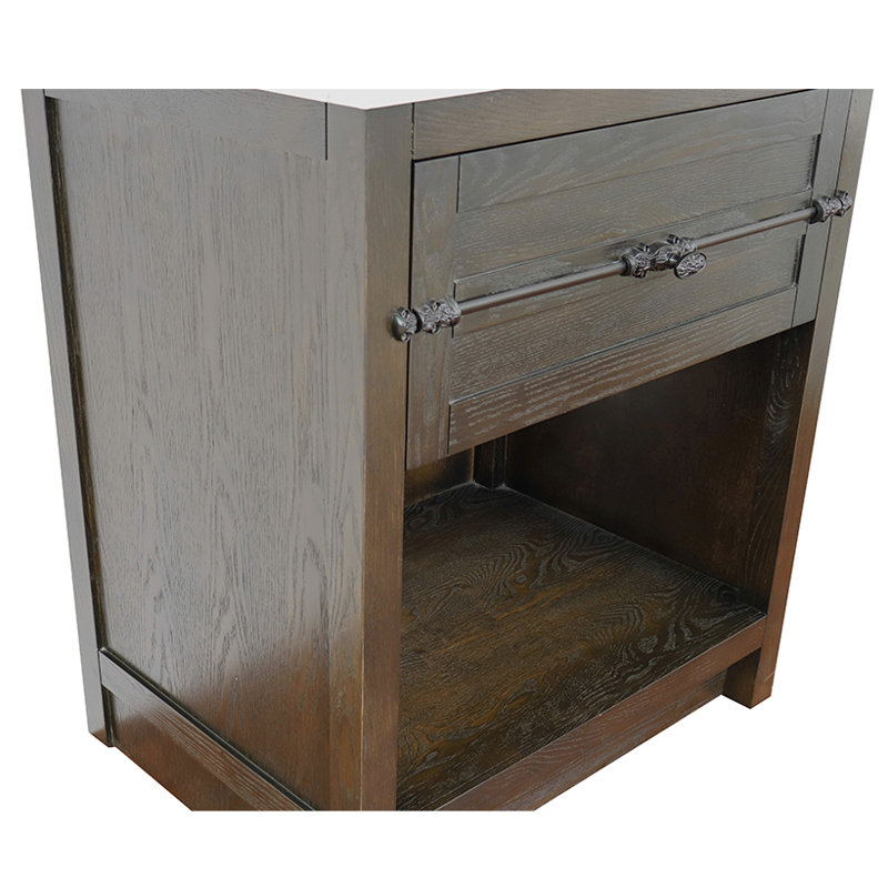 Base de meuble-lavabo simple 30 po Noblitt, Brun cendré