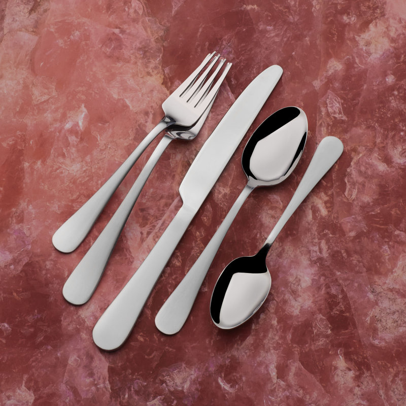 Satin Symmetry 20-Piece Stainless Steel Flatware Set