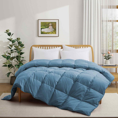Puredown Selected Organic Cotton Goose Feather Fiber Comforter All Season Duvet Insert