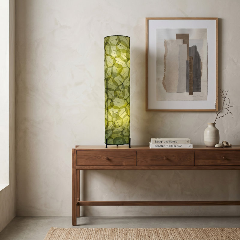 Lampe de table noire 36 po Malayah, Vert