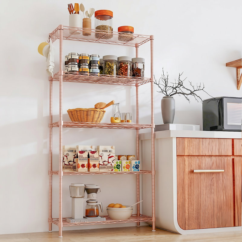 Étagère de rangement à 5 niveaux avec tablettes réglables