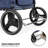 Folding 3 Wheel Pet Stroller, Foldable Dog Jogger Stroller with Adjustable Handlebar and Mesh Window-93284060