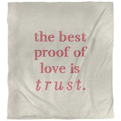 Housse de couette simple Love and Trust Quote