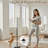  68.5" Standing Floor Lamp Seamless cute blue bows Trendy hair braiding accessory Dimmable Metal Pole Lamp with Linen Lampshade LED Bulb Included