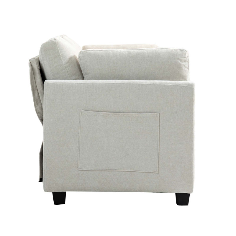 3-Seater Deep Sofa Couch, Beige