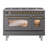 ILVE Nostalgie II Series 48 inch Dual Fuel Range with 8 Black Brass Burners (Limited Edition) (Glass Door)-114576251-114576252