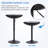 Eibe Round Glass Top Metal Base Dining Table