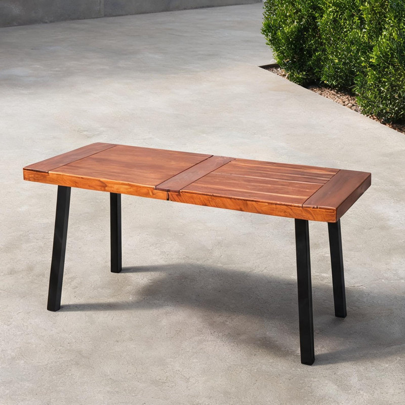 Table de salle à manger combinant poids de 19,1 kg, bois de peuplier rectangulaire et six