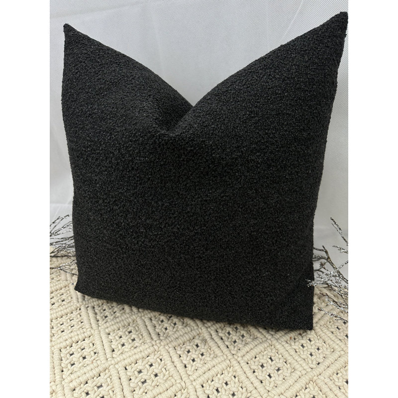 Abstract Square Cushion Cover, Black 