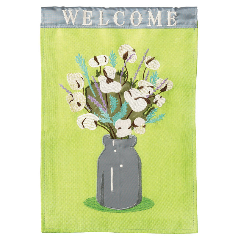 Drapeau de jardin en coton Gandhi, H 18 po x l 13 po