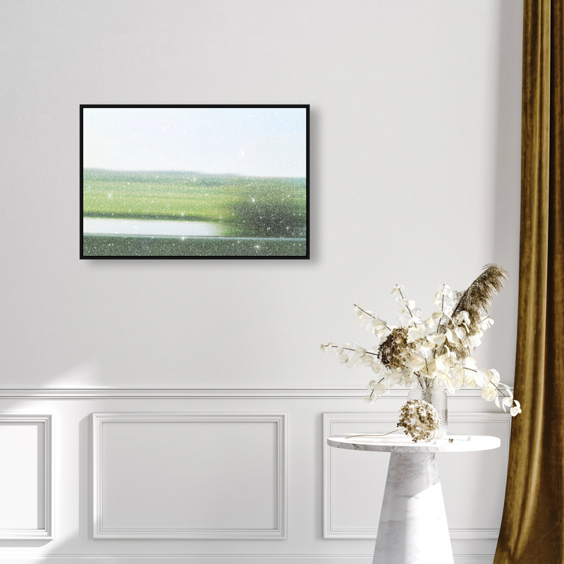 Velocity Meadow I Print by Oliver Gal, 21"H x 31"W, Black Floater Frame