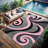 Swirl Pattern Area Rug, Soft And Lightweight, Suitable For All Seasons, Easy To Maintain And Easy To Clean, Machine Washable Carpet Floor Mat, Suitable For Living Room, Bedroom, Hallway, Balcony, Patio, Room Decor, Home Decor, Outdoor Decor-1349658023-1349658009