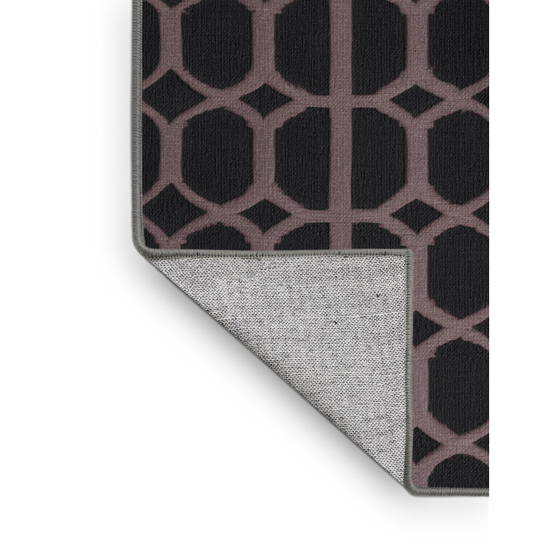 Tapis mauve lavable à la machine, Rectangle 6 pi x 9 pi