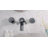 8 in W*8.23 D Solid Brass 2-Handle Wall Mounted Bathroom Sink Faucet