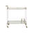 Antique Mirror & Brass Decorated Serving Cart - Rectangular Design, Tempered Glass Shelves, Wine Storage, Metal Frame With Acrylic, Wheels For Easy Movement, Simple Assembly Accented 5Mm Shelves-610409554