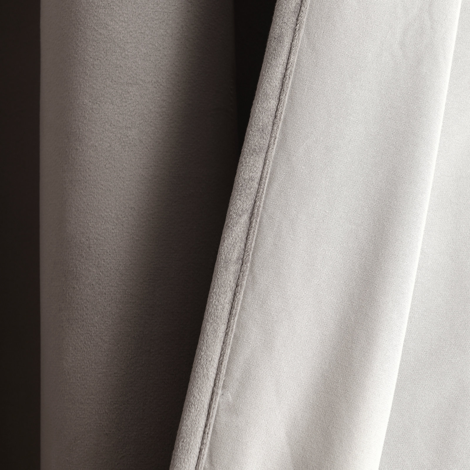 Prima Velvet Solid Blackout Curtain Panel, Gray