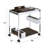 Myersville Rectangular Bar Cart in Chrome