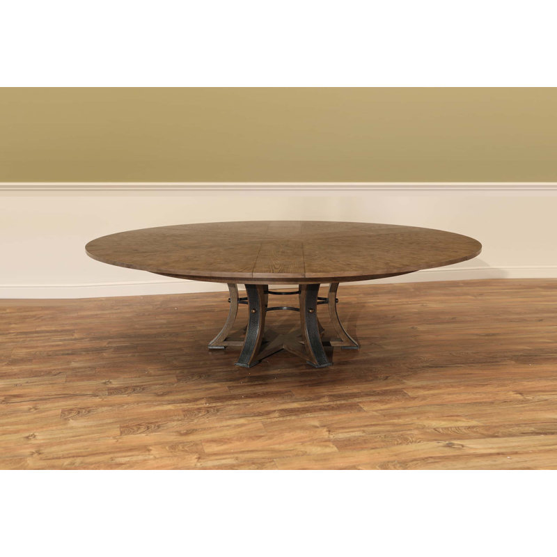 Jupe Mink Extendable Solid Wood Dining Table, Warm Mink