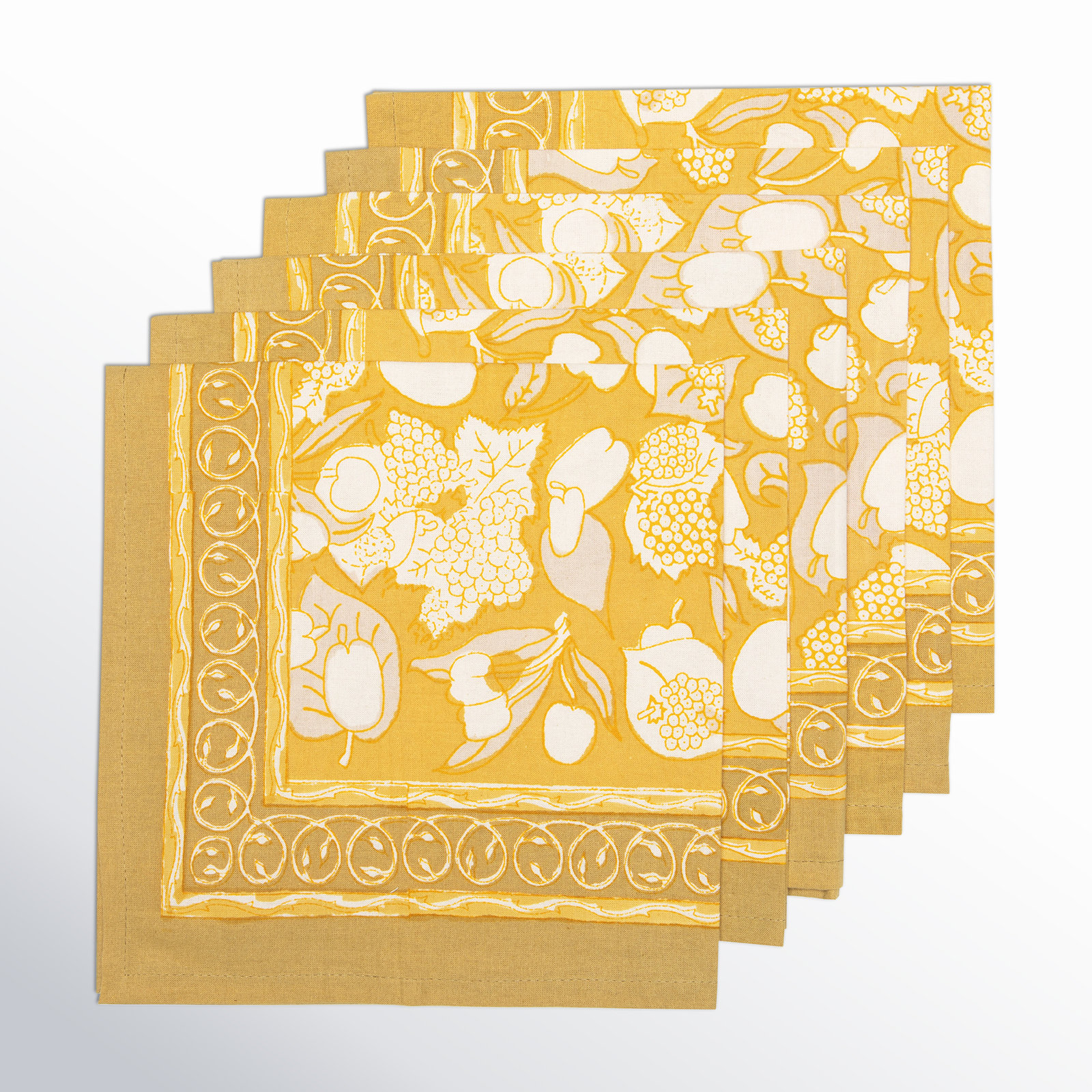 Bryssa Napkin 19" x 19", Gray/Mustard