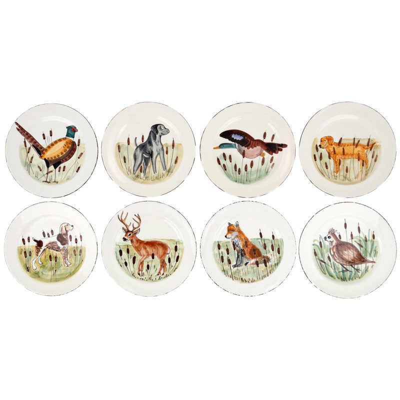 Wildlife Handmade Terra Bianca Dinner Plate