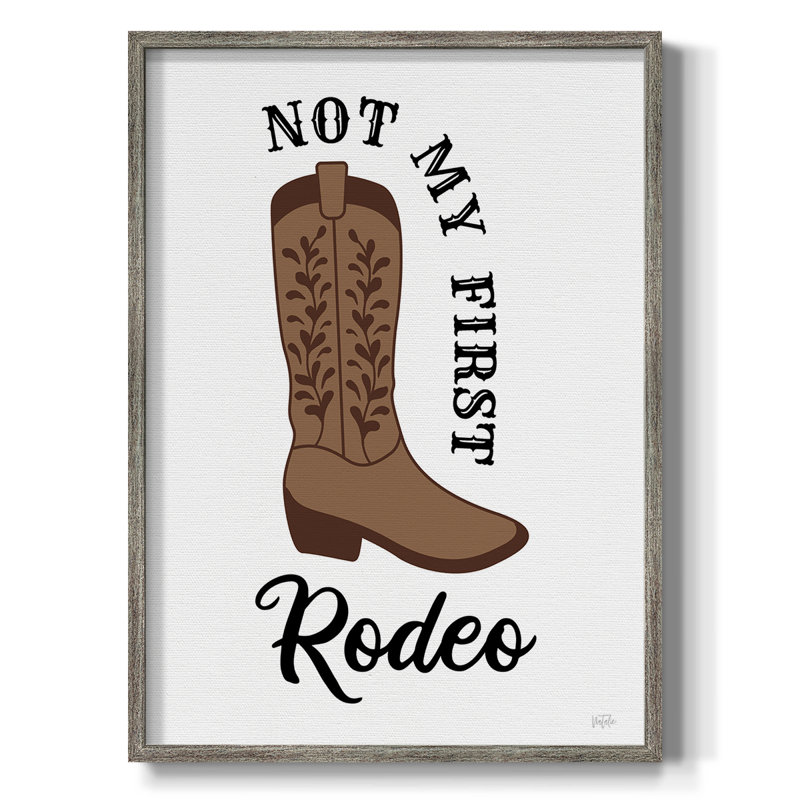 «Not My First Rodeo», reproduction encadrée - bois massif, H 21 po x l 17 po