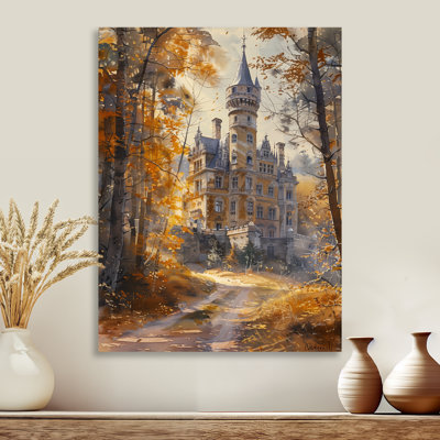 «English Countryside Chateau In Autumn I - Chateaus», reproduction d'art mural