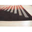 Tapis rouge en laine tissé à plat rouge / noir Arreonna-968299650