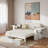 Multifunctional Daybed With Storage Drawer, Open Compartments And Hydraulic Side Table-1577421122