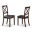 Ensemble de table et chaises de cuisine 7 pièces comprenant une table de salle à manger rectangulaire avec piédestal et 6 chaises de salle à manger en similicuir, 42 x 72 pouces, cappuccino-1425940403-1425940402-1425940413