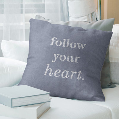 Cotton Blend Reversible Throw Pillow