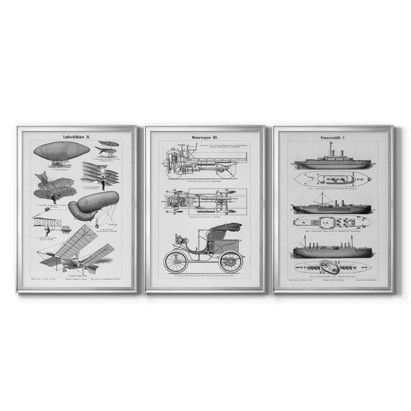 Vol industriel - Toile tendue avec châssis sur mesure - 3 pièces
