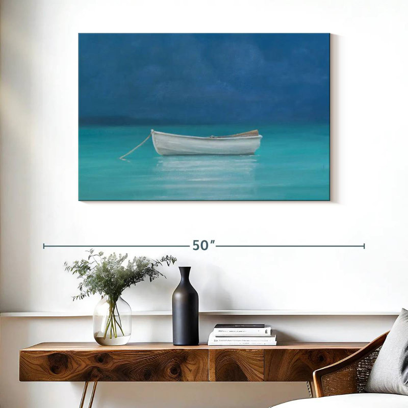 Mehar White Boat Kilifi, 26" H x 39" W