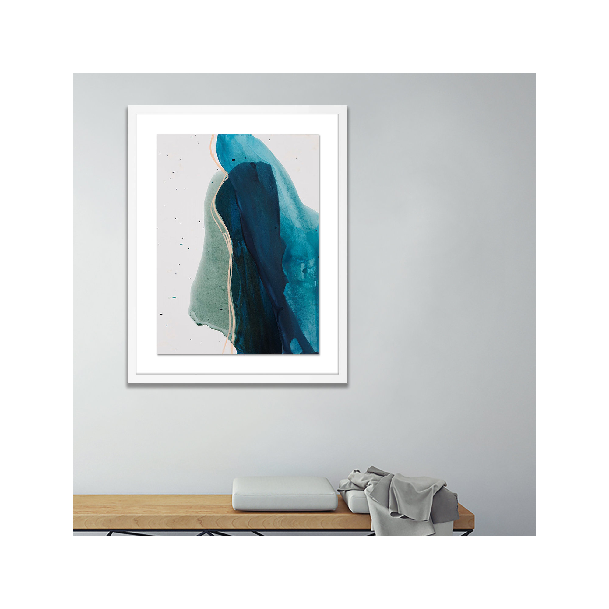 Intelligence by Kim Whiteside, White, 24" H x 19" W x 1.5" D