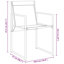 Chaises de patio Latitude Run® 4 pièces en acier noir et polyester enduit de PVC