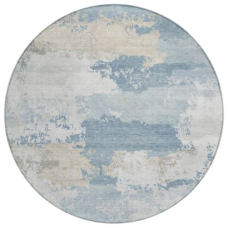 Machine Washable Indoor/Outdoor Kerwin ACN2372 Abstract Rug, Rectangle 2'6" x 3'10"