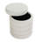 Cylindrical Storage Ottoman, Light Grey