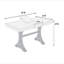 Table de salle à manger de style traditionnel et 6 chaises d'appoint en tissu blanc avec base à tréteaux et ensemble de salle à manger 7 pièces