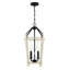 Luminaire suspendu géométrique 4 lumières lanternes Jace