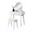 Contemporary Wood Vanity And Stool Set With Drawer-487540966