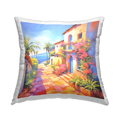 Coussin décoratif imprimé Tropical Bella Vista par Andrea Haase