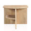 Table de bout en bois massif naturel 22 "avec tablette