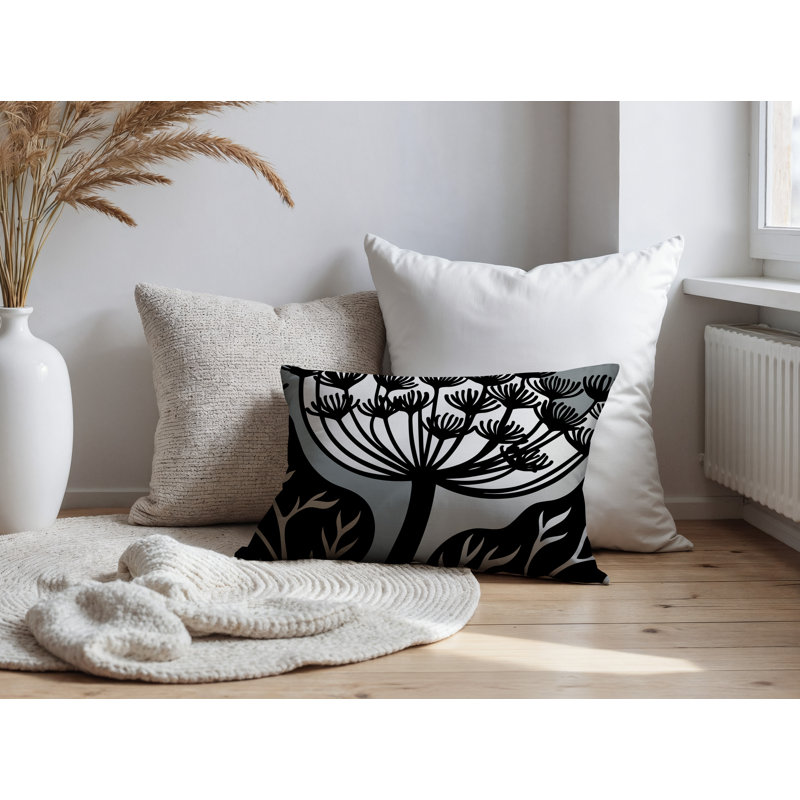 Oreiller rectangulaire réversible intérieur / extérieur Alimi, Gris, Rectangle H 14 po x l 20 po