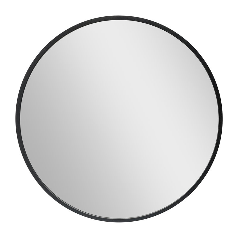 Lennear Round Aluminium Framed Wall Mounted Bathroom / Vanity Mirror, 60cm x 60cm, Antique Silver