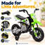 Moto électrique pour enfants Forever Source 12V, roues d'entraînement, suspension à ressort, accélérateur à torsion, lumières DEL et musique, idéale pour les enfants de 3 à 5 ans, vert