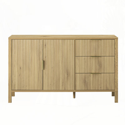 Storage Buffet Cabinet With Hooks And Extra Center Leg,Suitable For Living Room,Entryway,Hallway