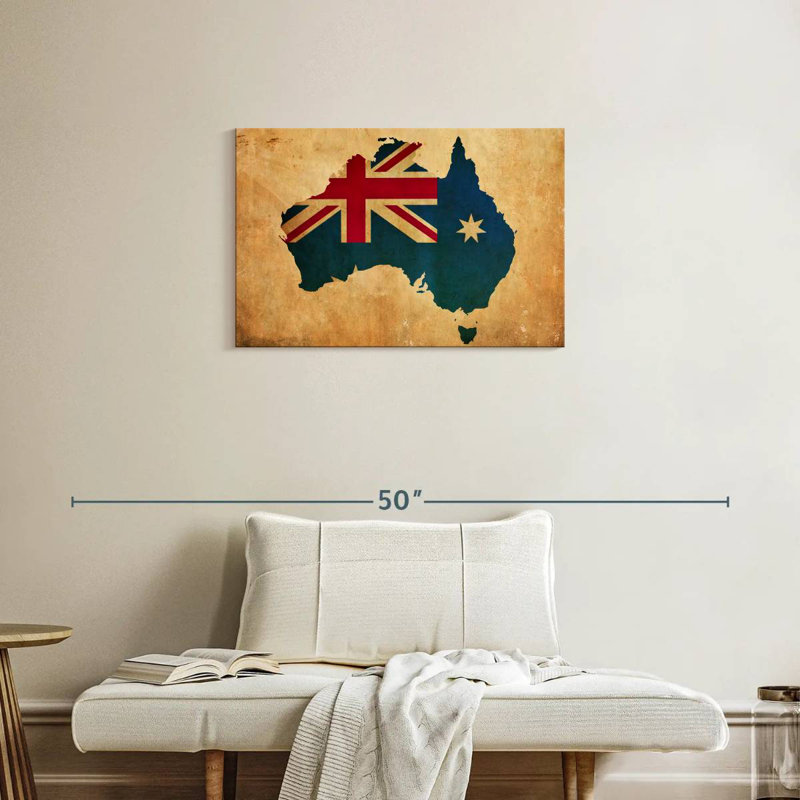 Carte du drapeau australien d'Aliaz, H 20 po x l 30 po