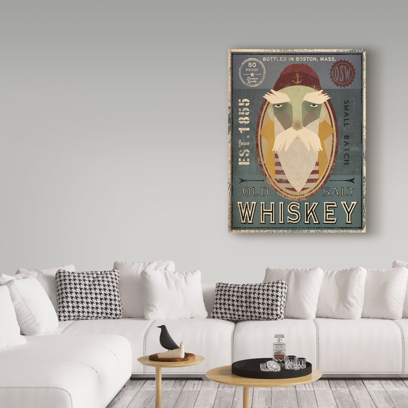 « pêcheur viii old sel whiskey », reproduction d’impression sur toile tendue, H 19 po x l 14 po x P 2 po