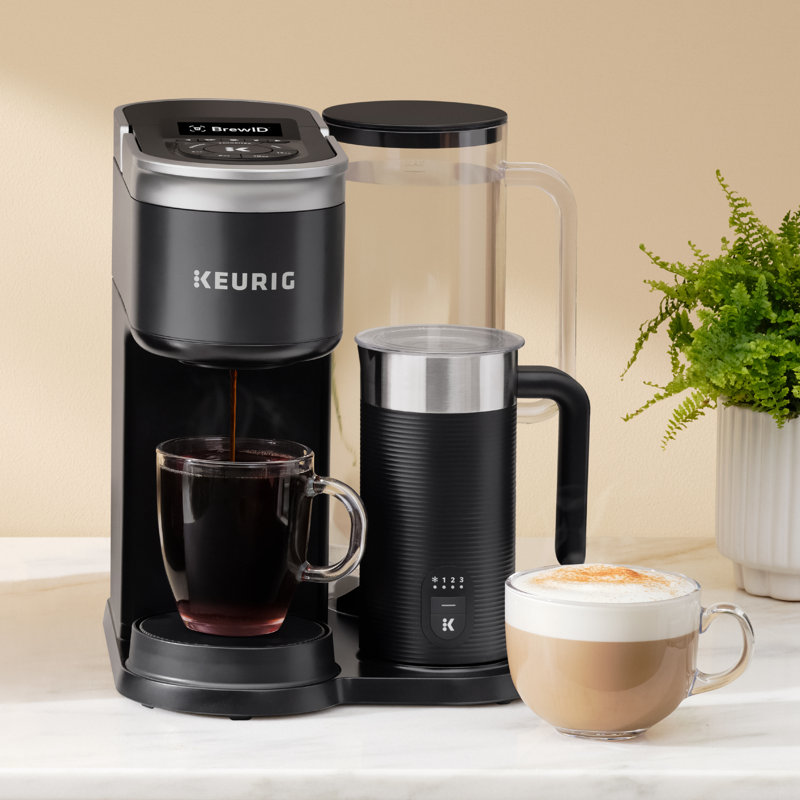 Cafetière à dosette K-Cafe SMART Keurig, café au lait et cappuccino Keurig, noir