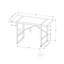 Bureau à domicile - Modèle de bureau d'ordinateur - l 49 po en stratifié taupe avec pieds en métal noir et support pour dossier de table de 48 po-133704182-133704183